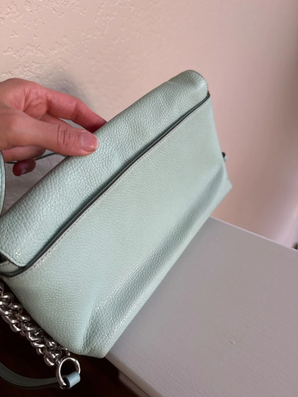 Coach crossbody or shoulder purse in sea foam green